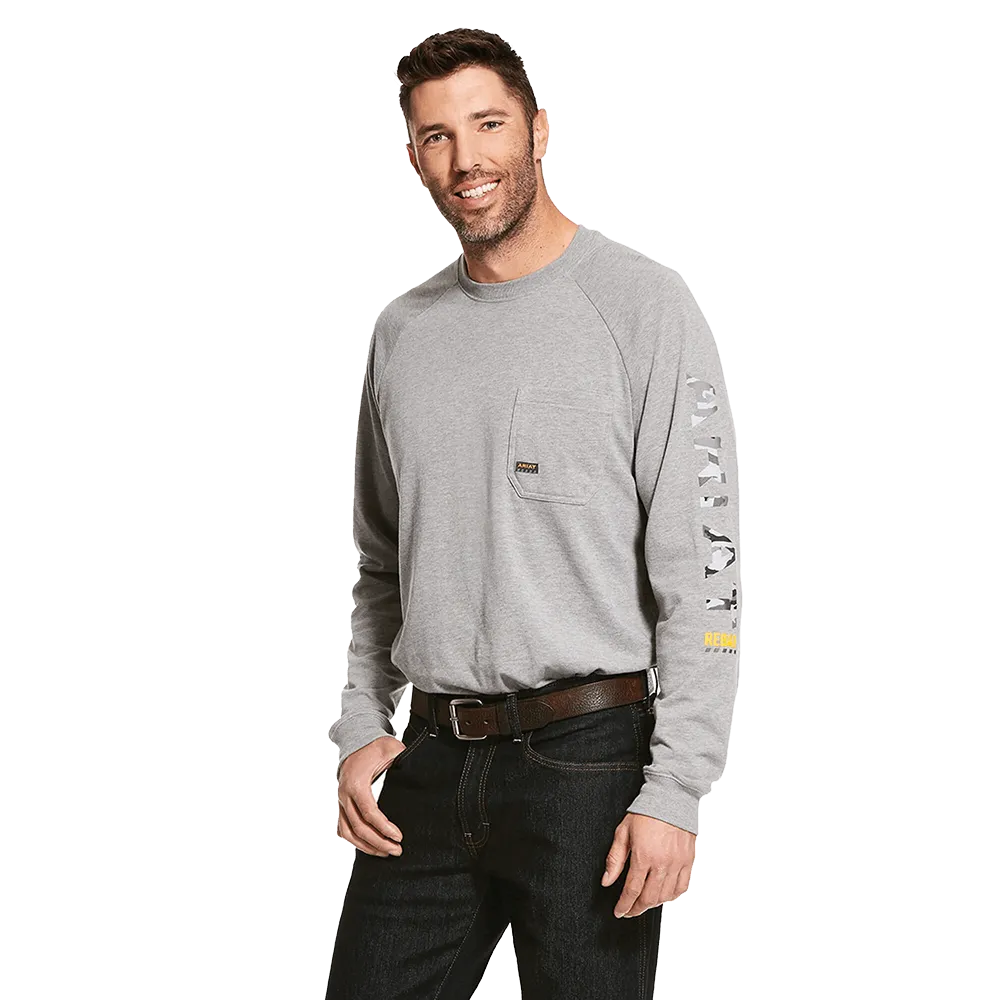 Ariat Men's Grey Rebar Cotton Strong Graphic T-Shirt