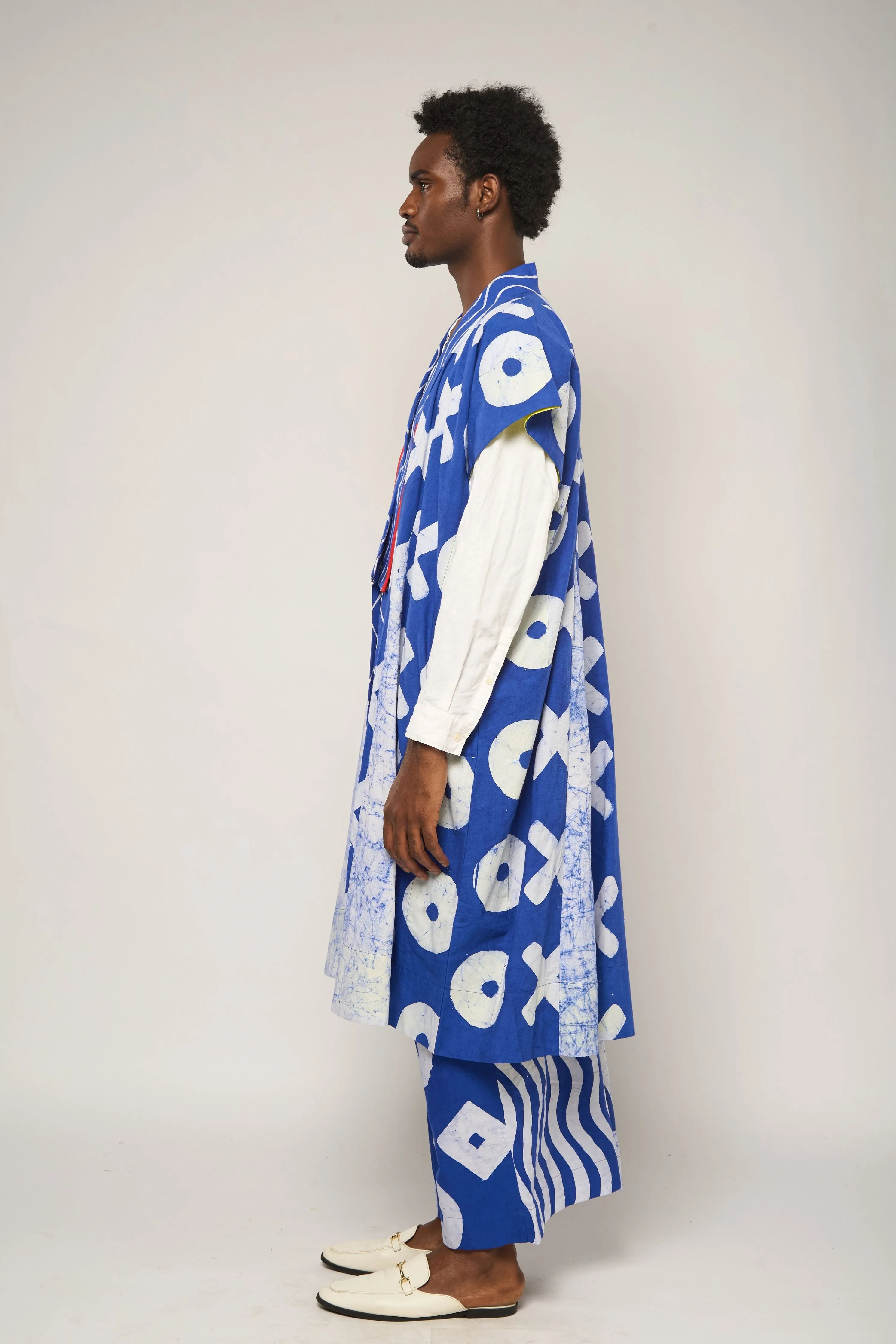 BLUE MULTIPRINT XO BUBA KIMONO