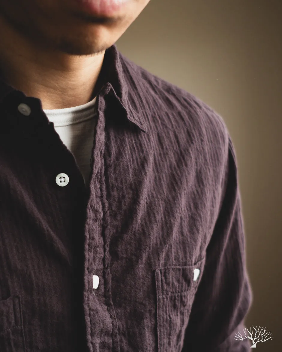 Brown Winter Seersucker Work Shirt