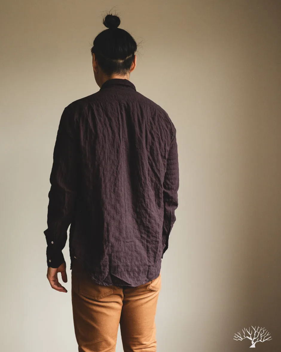 Brown Winter Seersucker Work Shirt