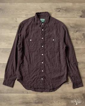 Brown Winter Seersucker Work Shirt