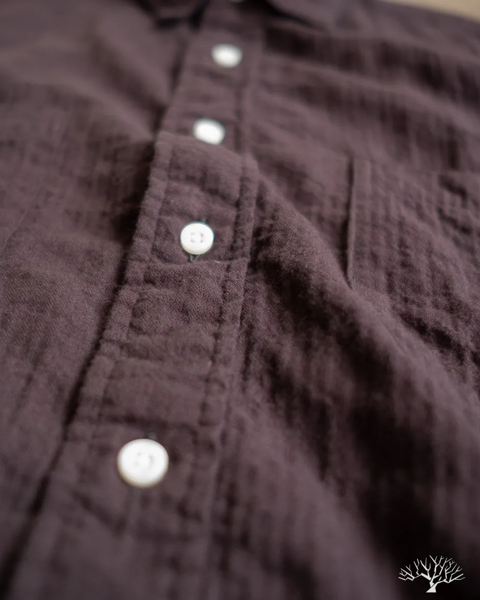 Brown Winter Seersucker Work Shirt