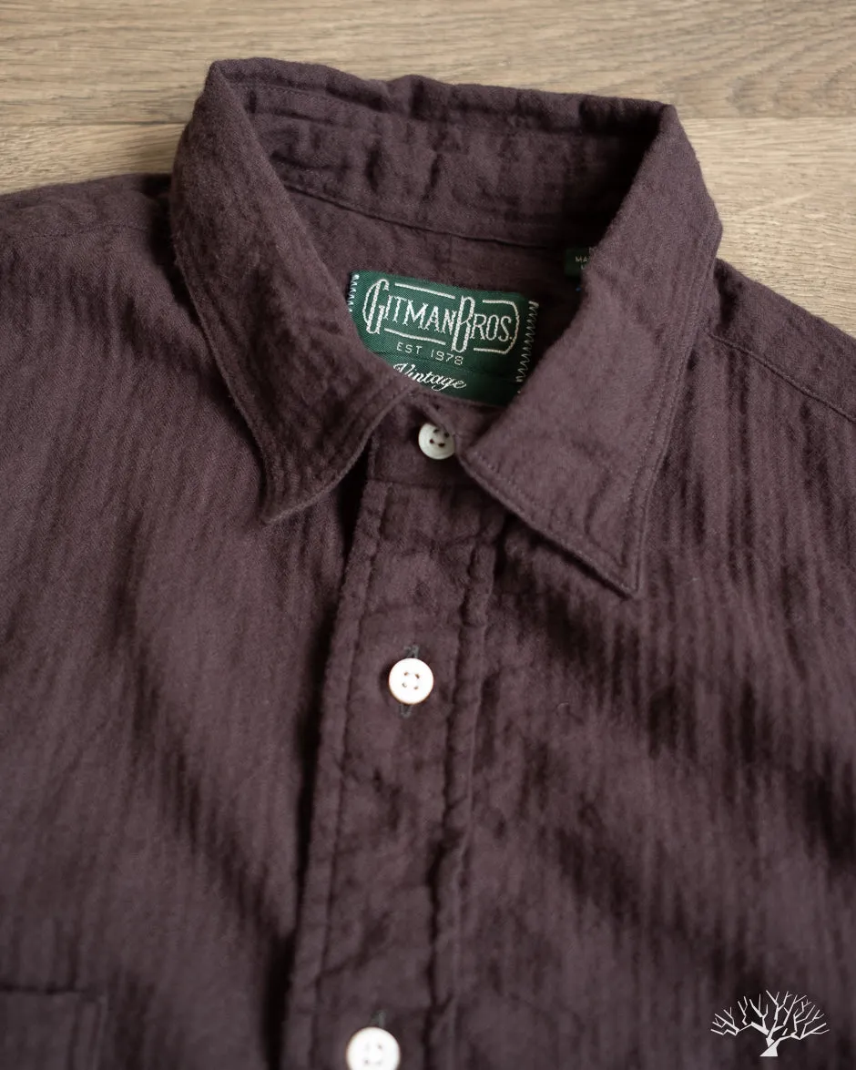 Brown Winter Seersucker Work Shirt