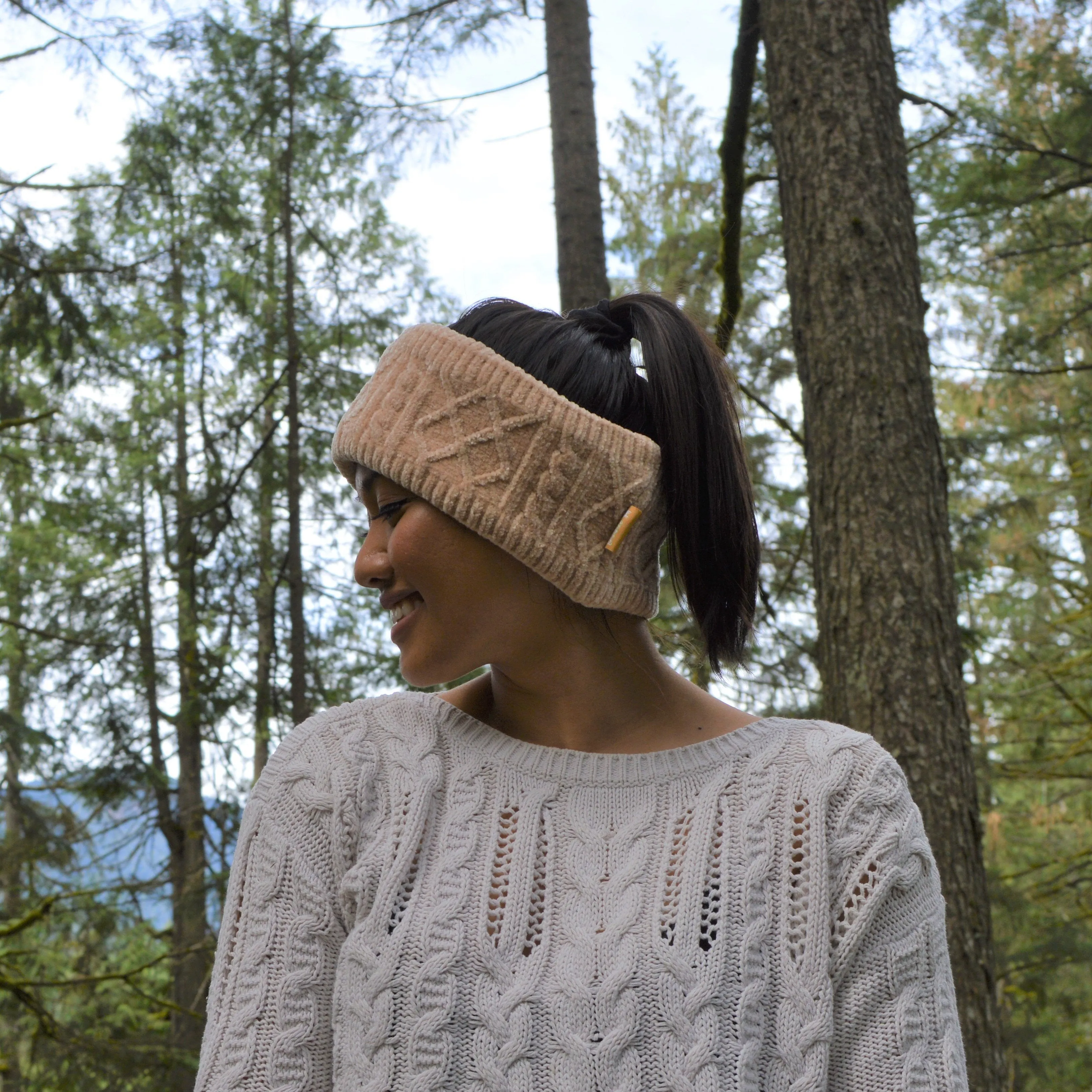 Cable Knit Sand Chenille - Headband Adult