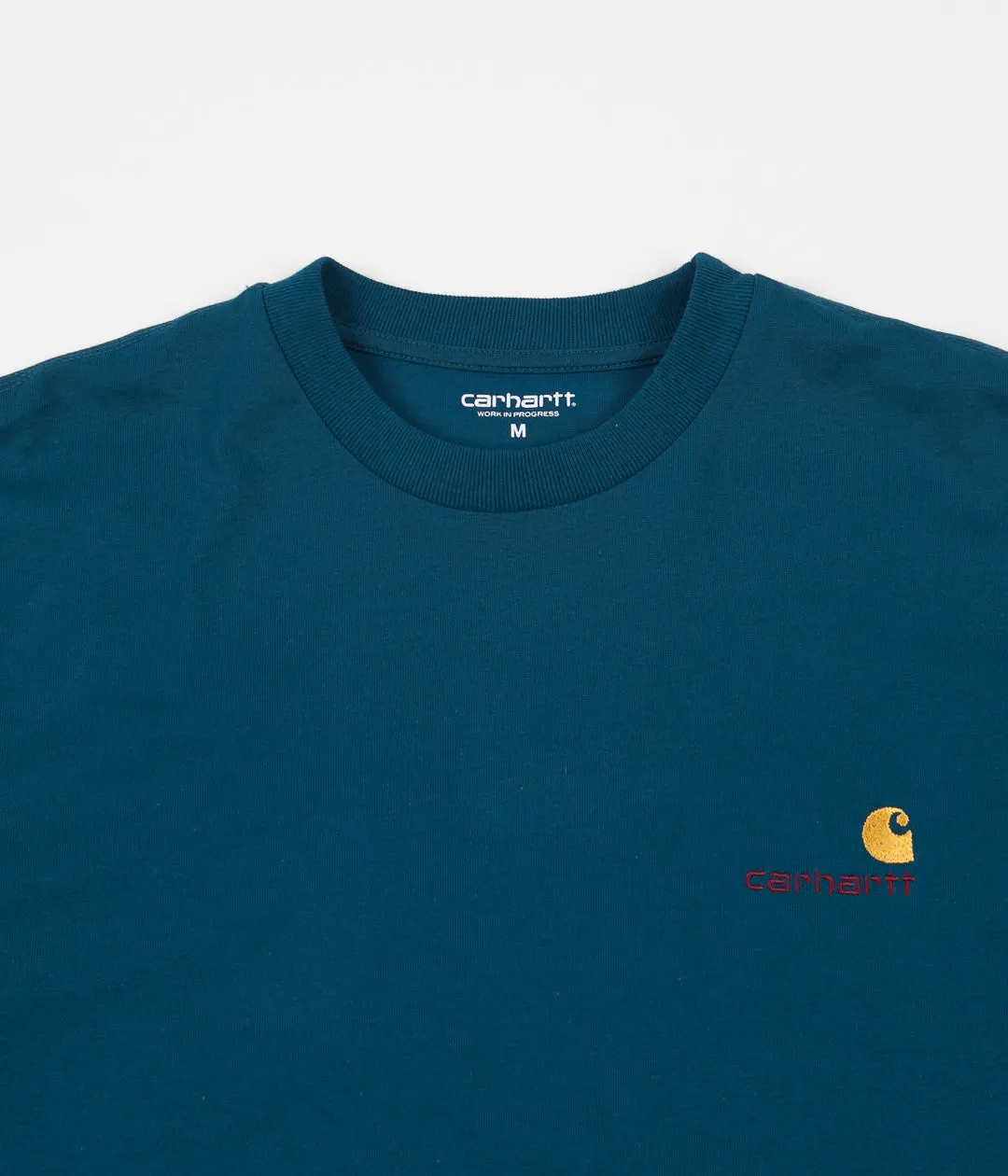 Carhartt American Script Long Sleeve T-Shirt - Moody Blue