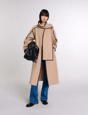 Coat with removable scarf