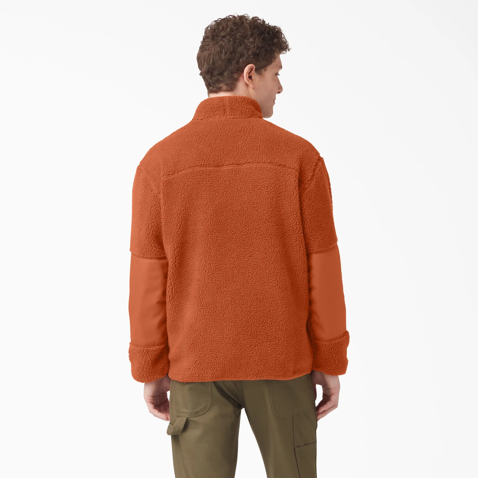 Dickies Men's Red Chute Fleece Jacket Gingerbread Brown TJE06IE
