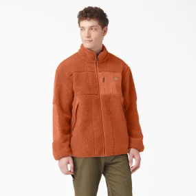 Dickies Men's Red Chute Fleece Jacket Gingerbread Brown TJE06IE