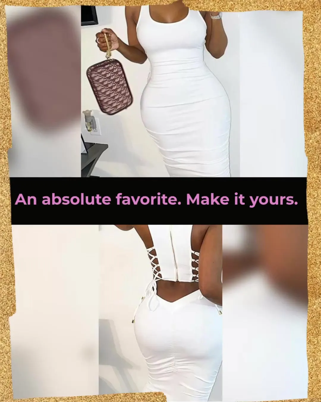 Ex Marks the Spot Slim Fit Backless Dress