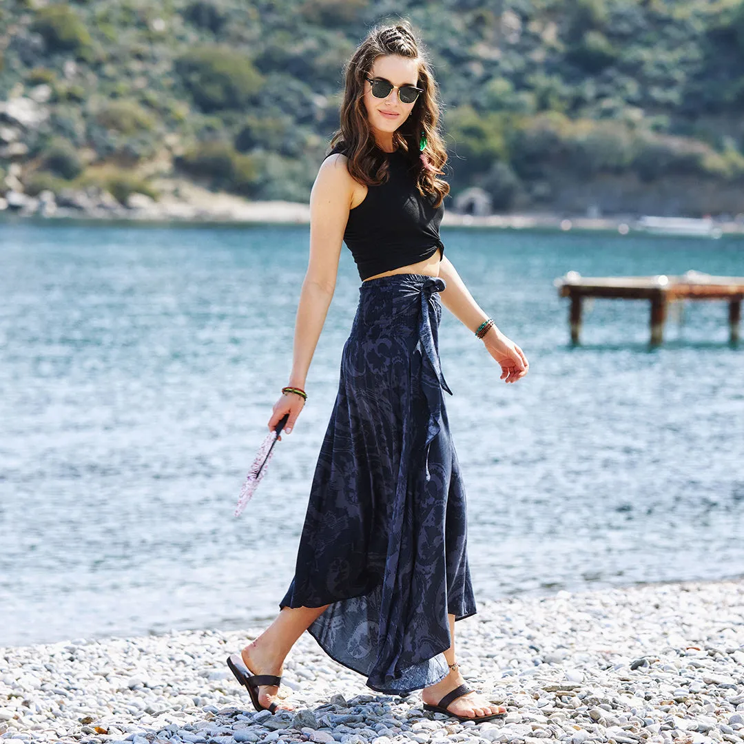 Gray Loose Asymmetric Skirt