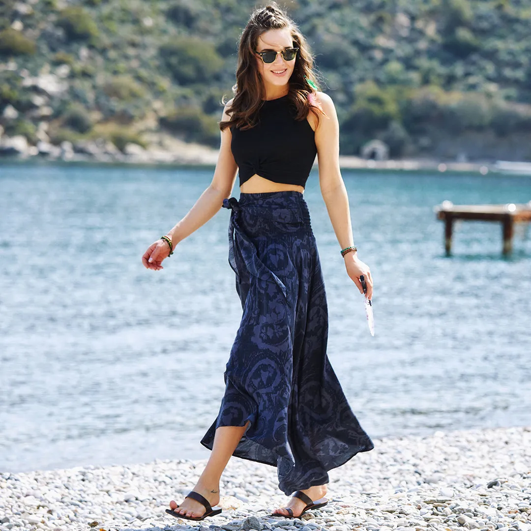 Gray Loose Asymmetric Skirt