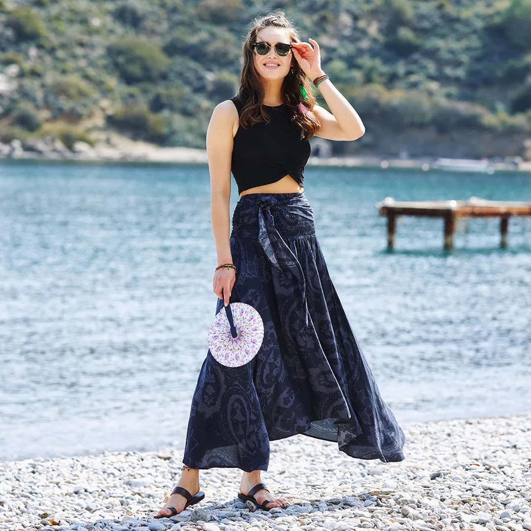 Gray Loose Asymmetric Skirt