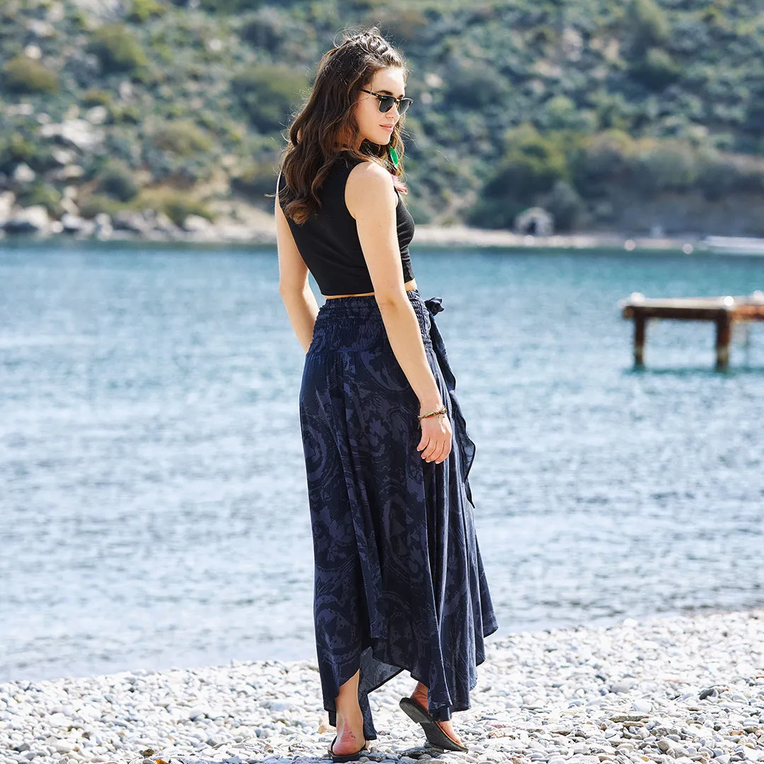 Gray Loose Asymmetric Skirt
