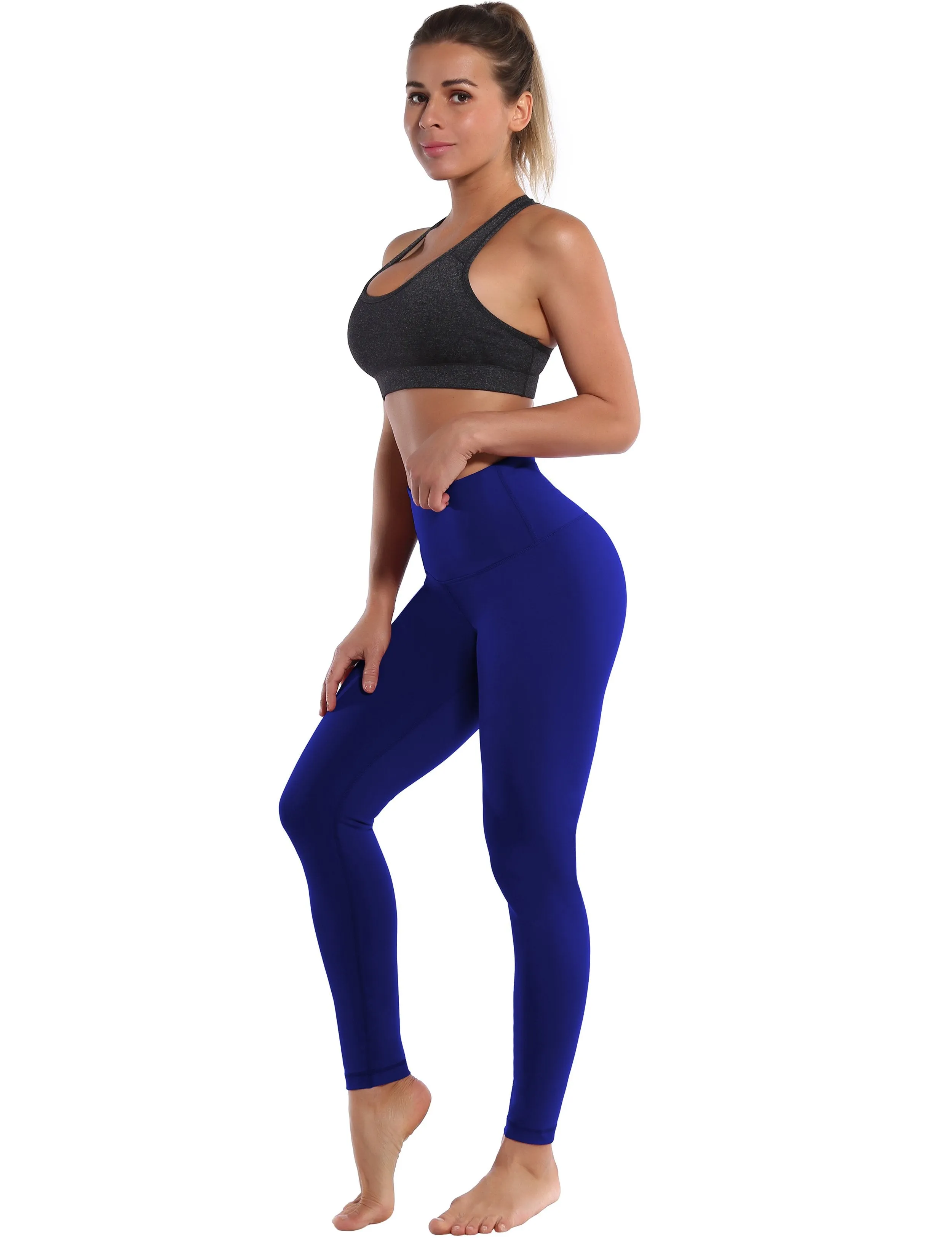 High Waist Yoga Pants navy ins_yoga