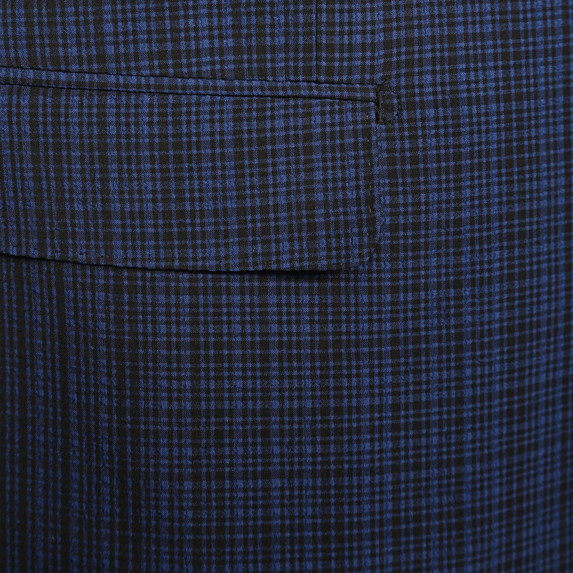 Holmes Navy Seersucker Check Blazer