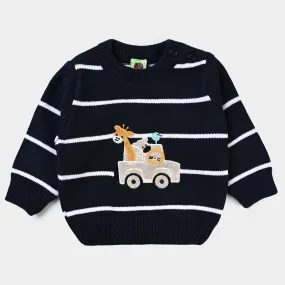 Infant Boys Cotton Full Sleeves Sweater -STRIPE