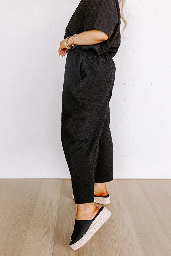 Martinis In Manhattan High Waist Jacquard Pants Curves