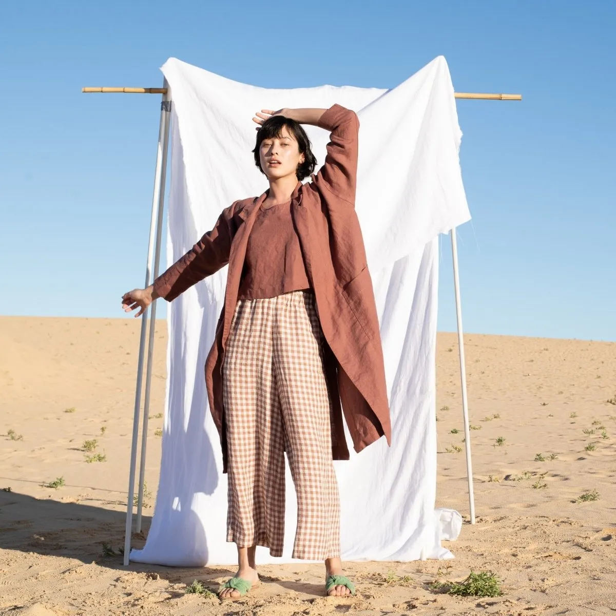 Maxi WELS light weight wide leg linen pants