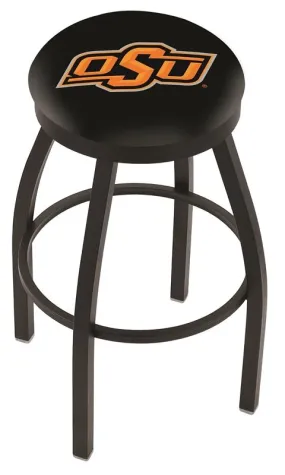 Oklahoma State Cowboys HBS Black Swivel Bar Stool with Cushion