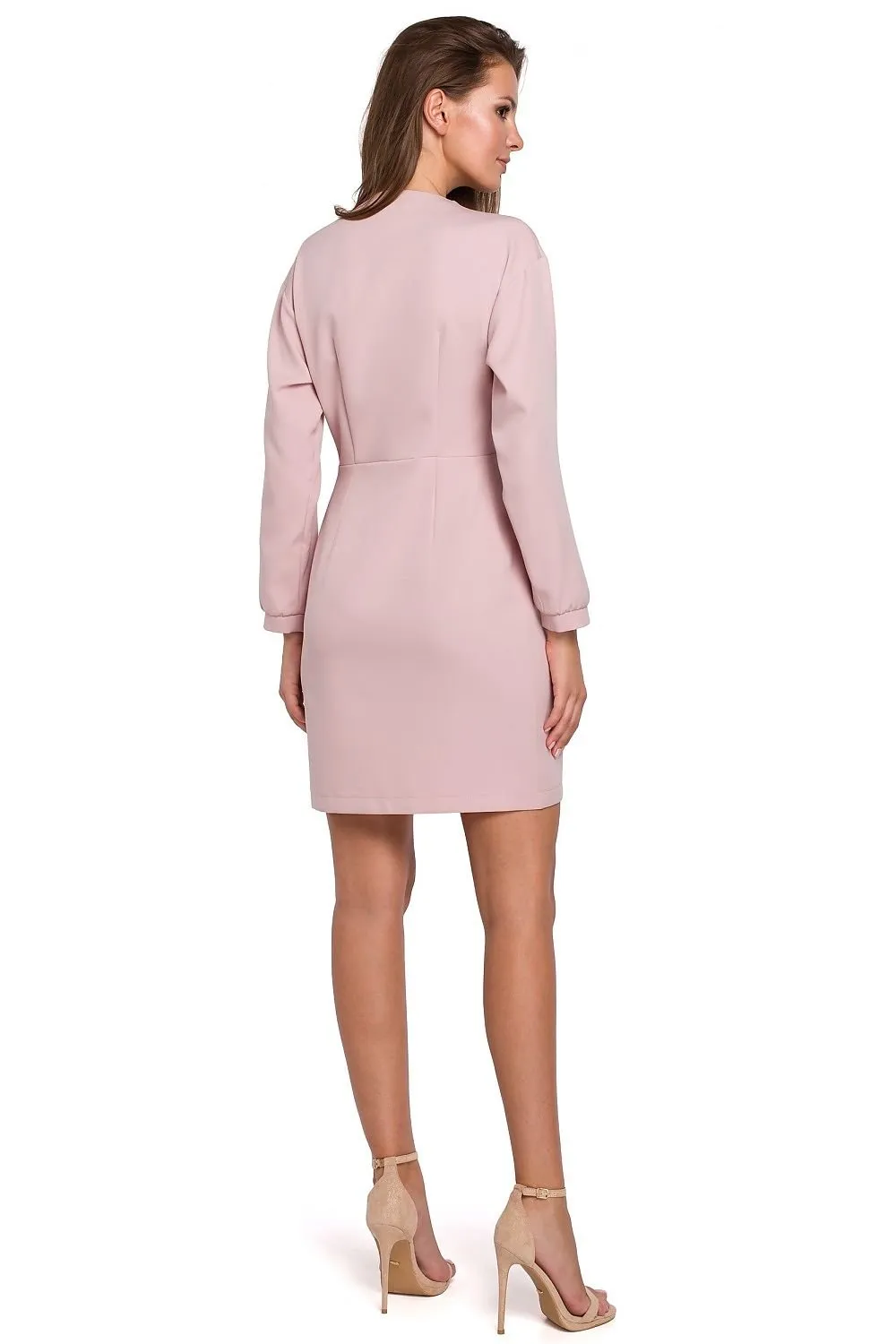 Overlap cocktail dress with asymmetrical form
