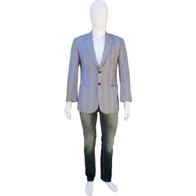 PAUL SMITH BLUE PLAID COTTON SEERSUCKER SPORT COAT