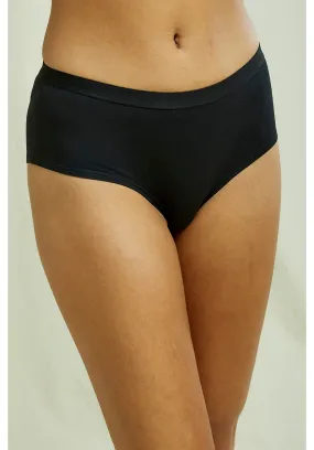 People Tree - Black Organic Boy Short -  Culotte Coton Organic - Noir