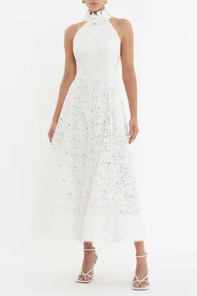 Rebecca Vallance Nuvola Halter Midi Dress