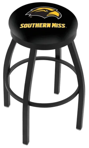 Southern Miss Golden Eagles HBS Black Swivel Bar Stool with Cushion