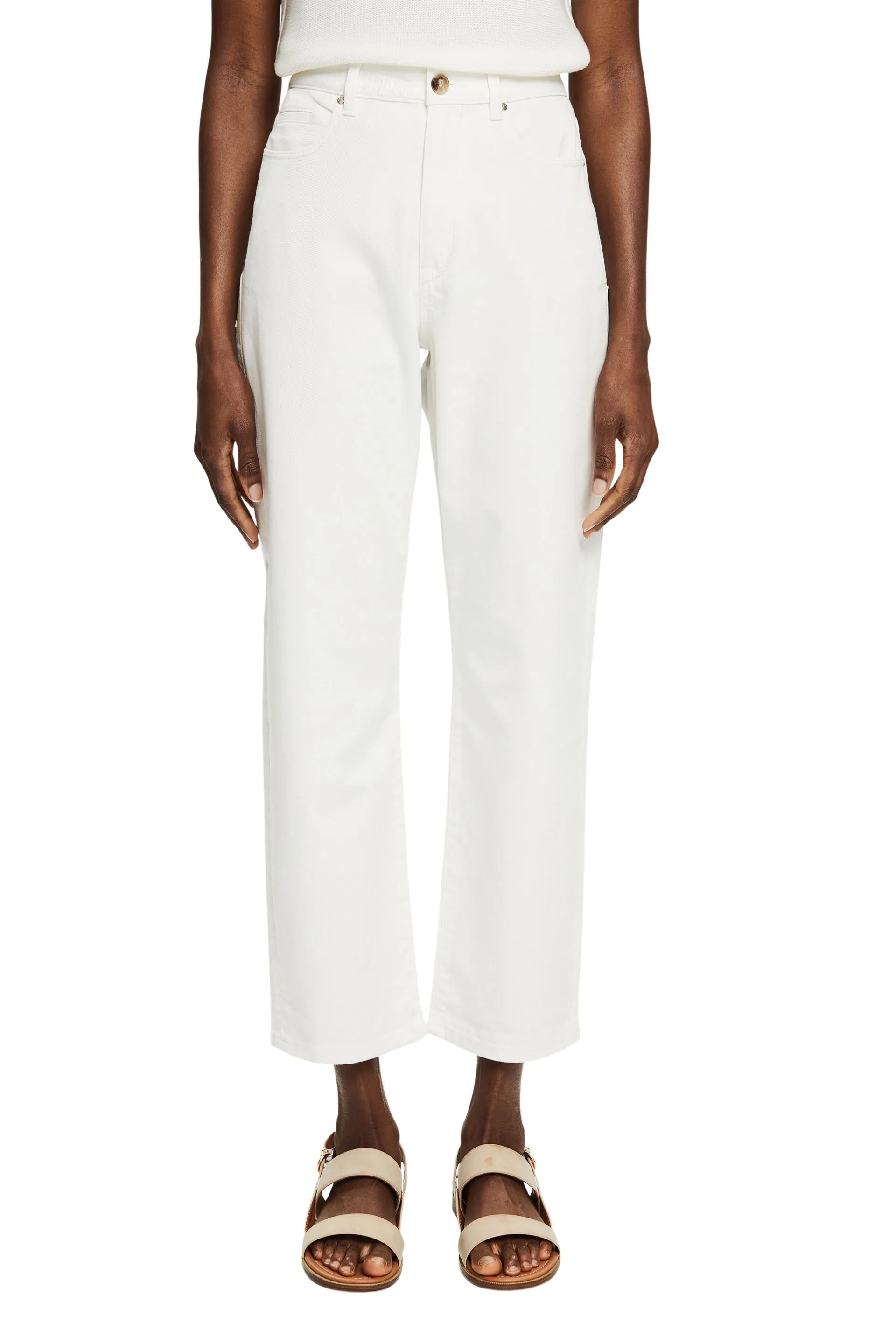 Straight Off White Jeans