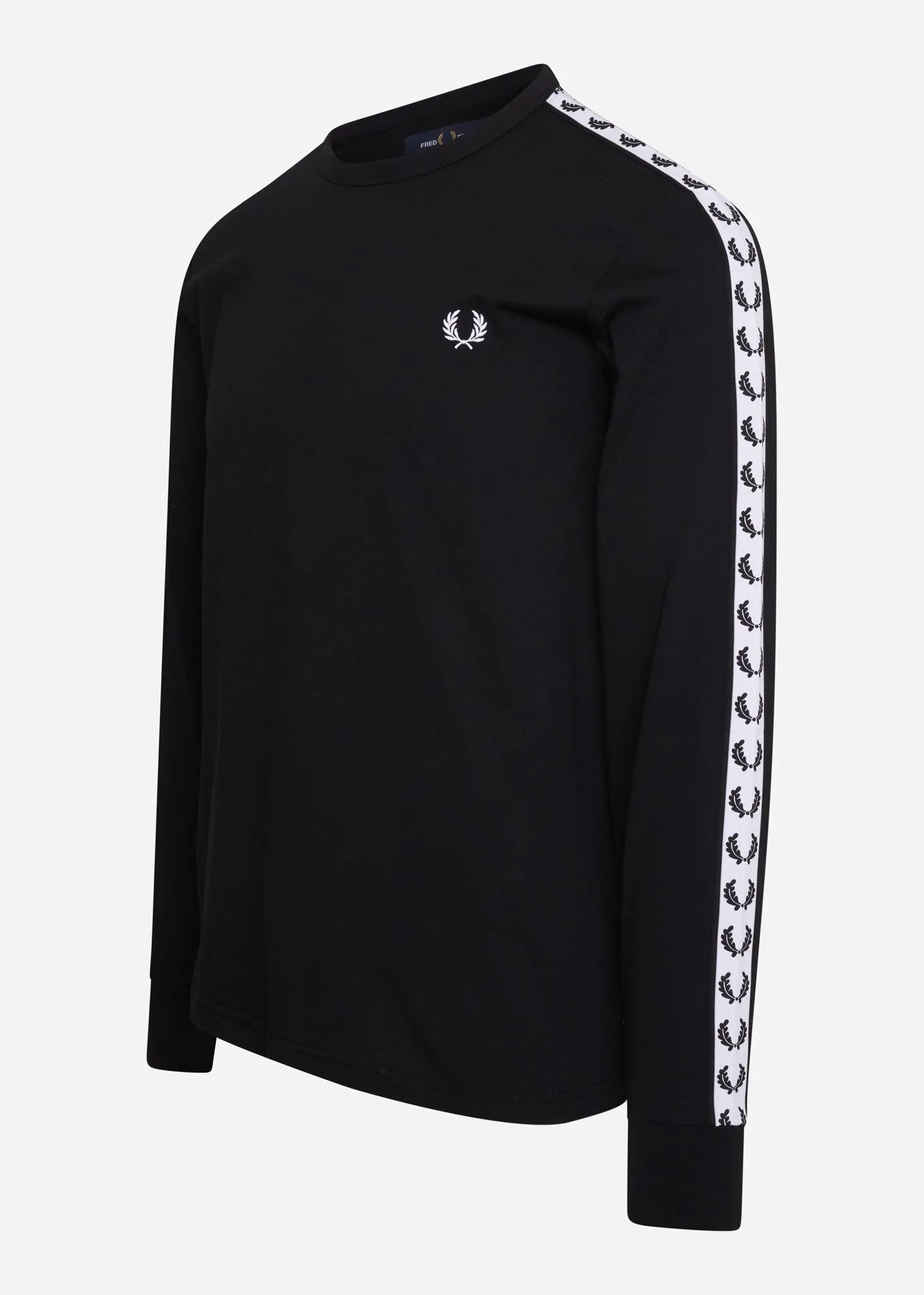 Taped long sleeve t-shirt - black