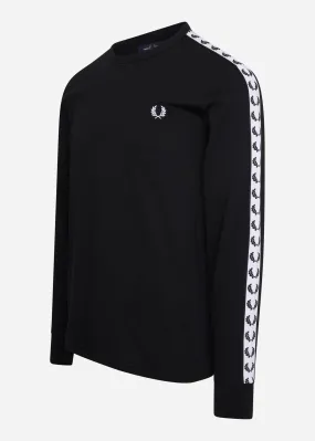Taped long sleeve t-shirt - black