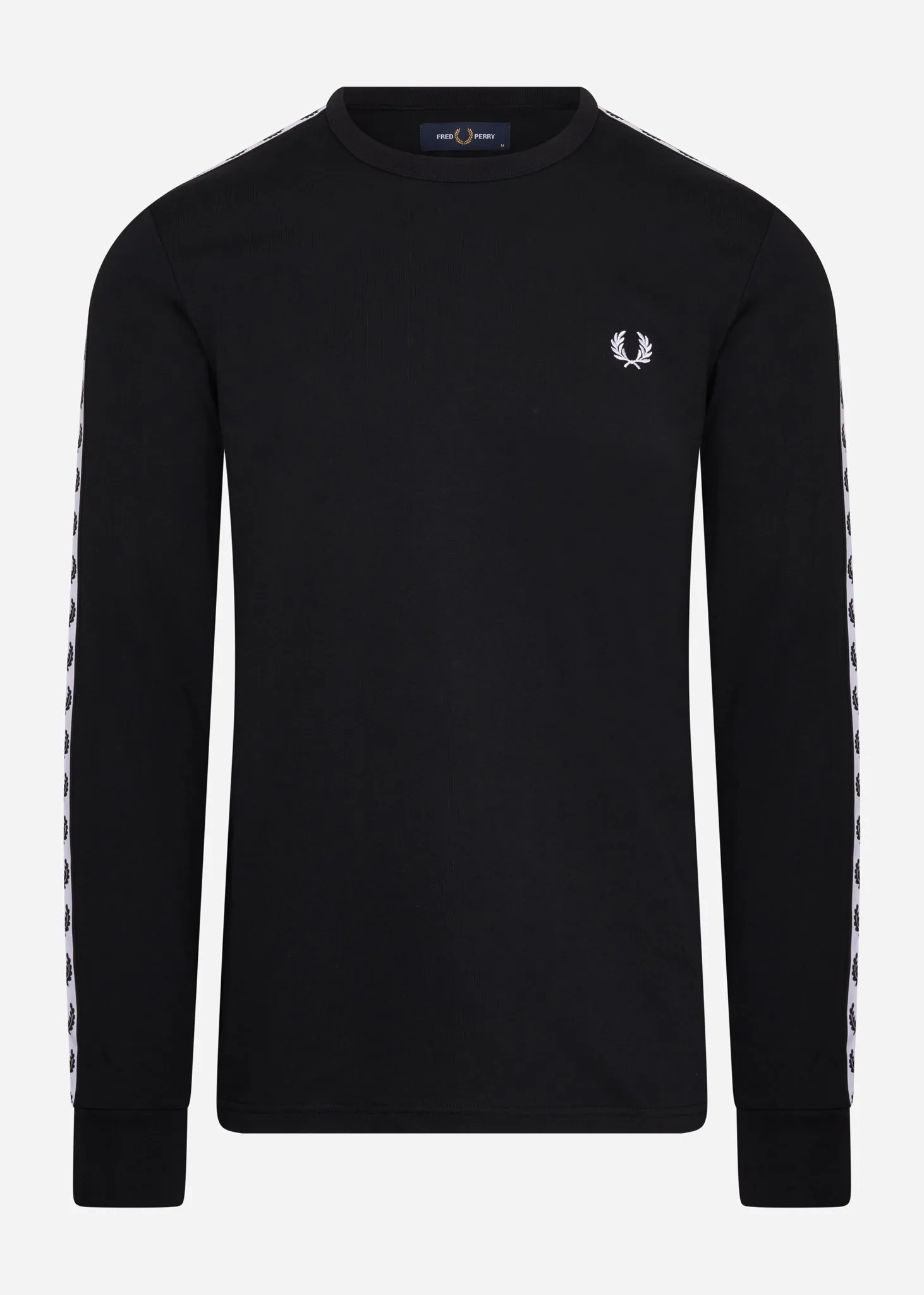 Taped long sleeve t-shirt - black