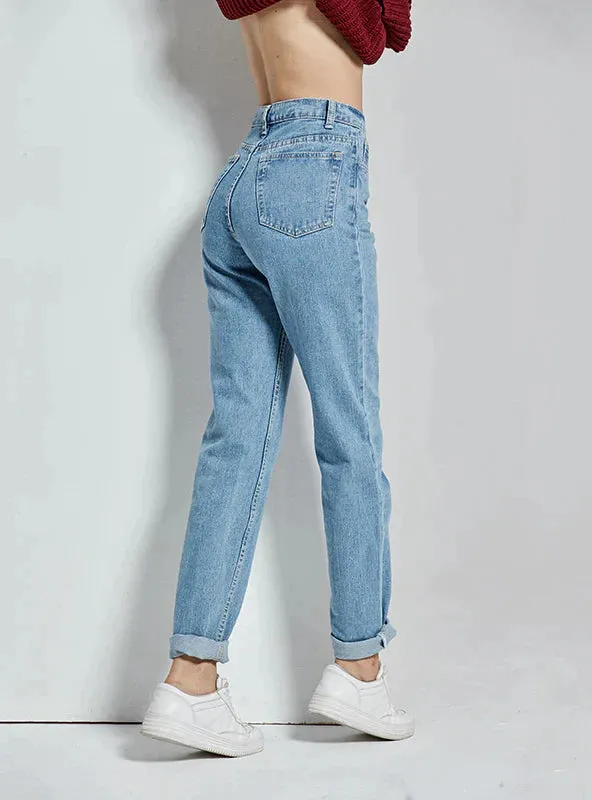 TastyHottie - SLIM PENCIL PANTS VINTAGE HIGH WAIST JEANS