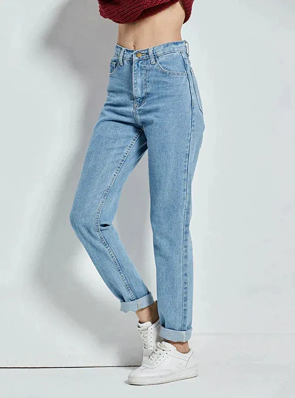 TastyHottie - SLIM PENCIL PANTS VINTAGE HIGH WAIST JEANS