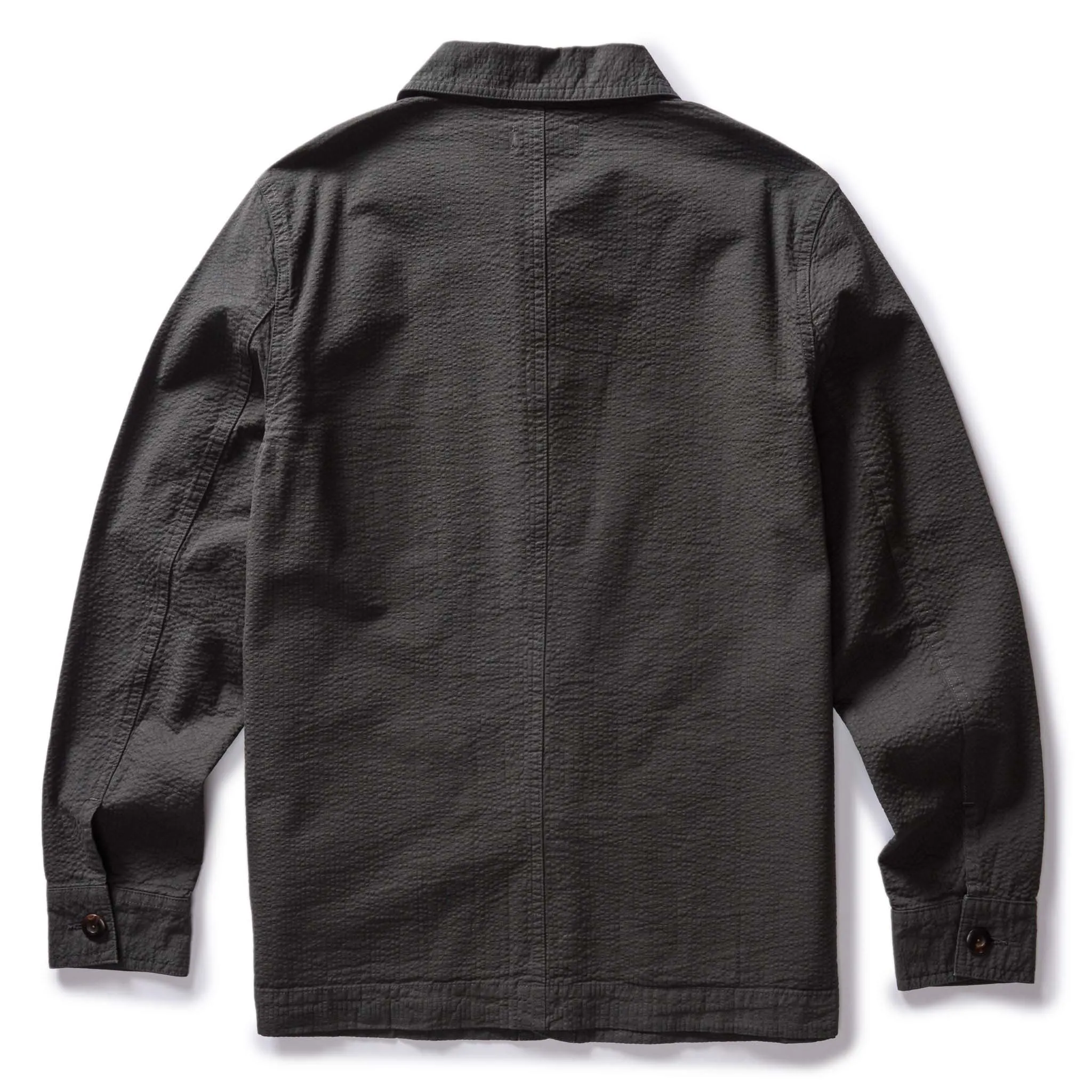 The Ojai Jacket in Faded Black Seersucker