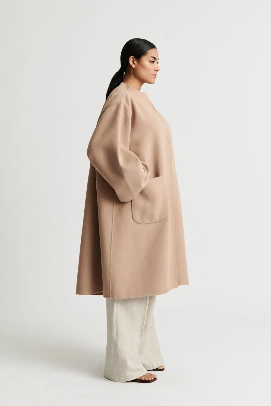THEORA COAT - NOUGAT