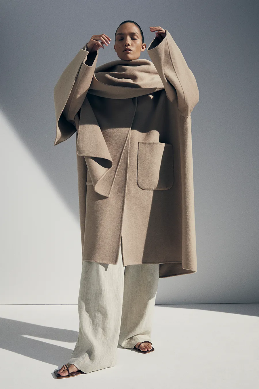 THEORA COAT - NOUGAT