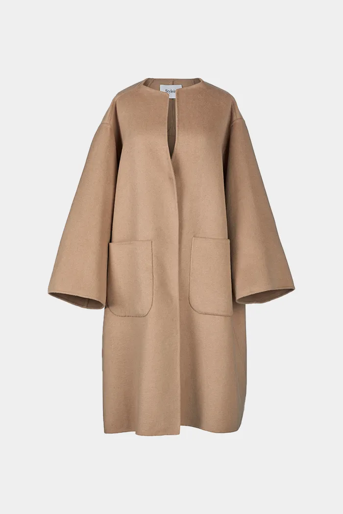 THEORA COAT - NOUGAT