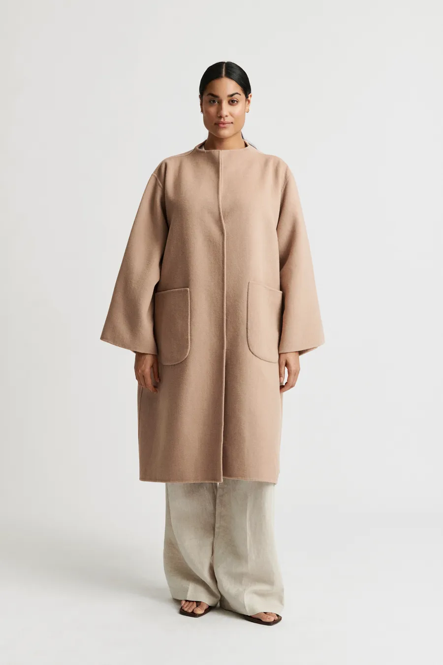 THEORA COAT - NOUGAT