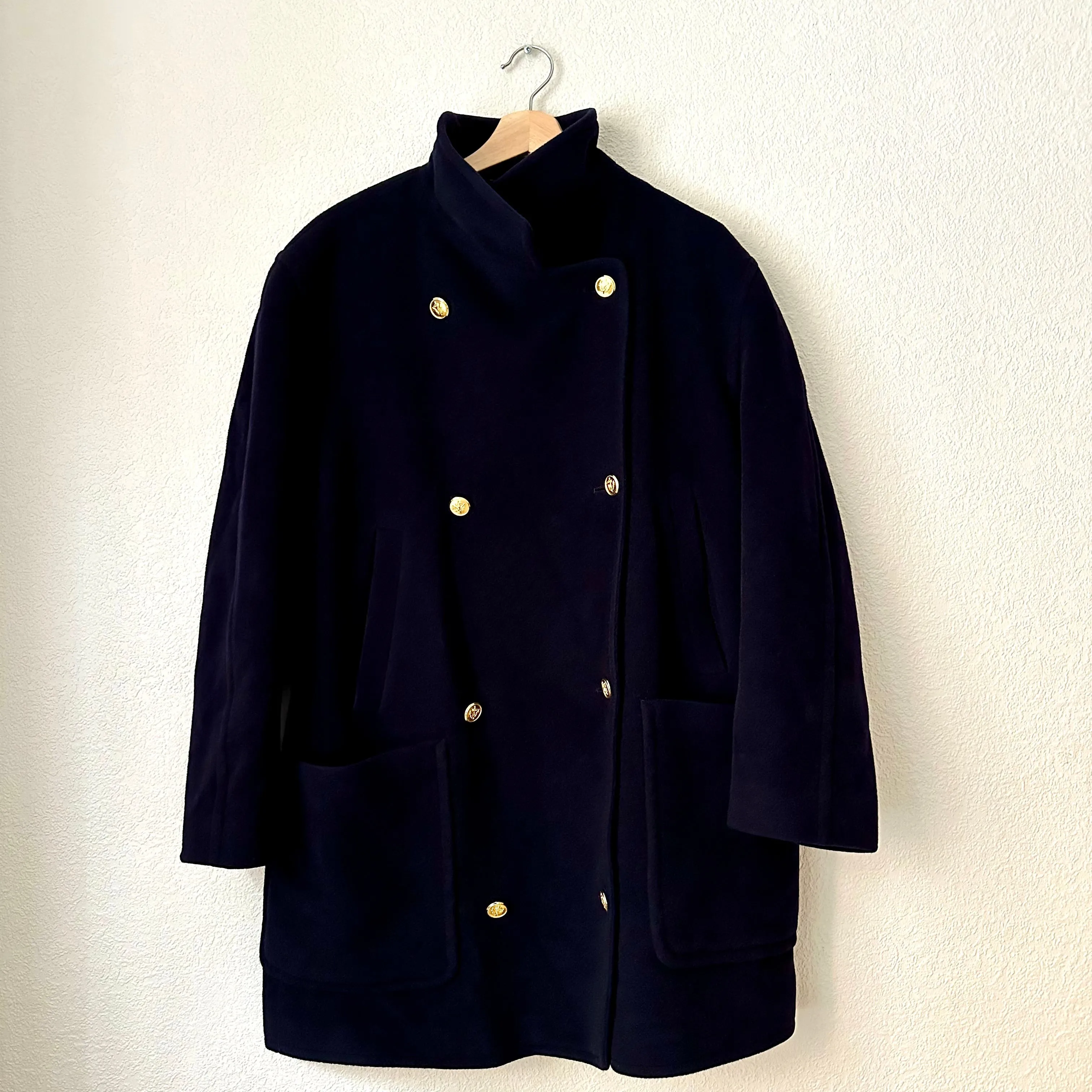 Vintage Scarf Wool Mohair Coat, size M-L