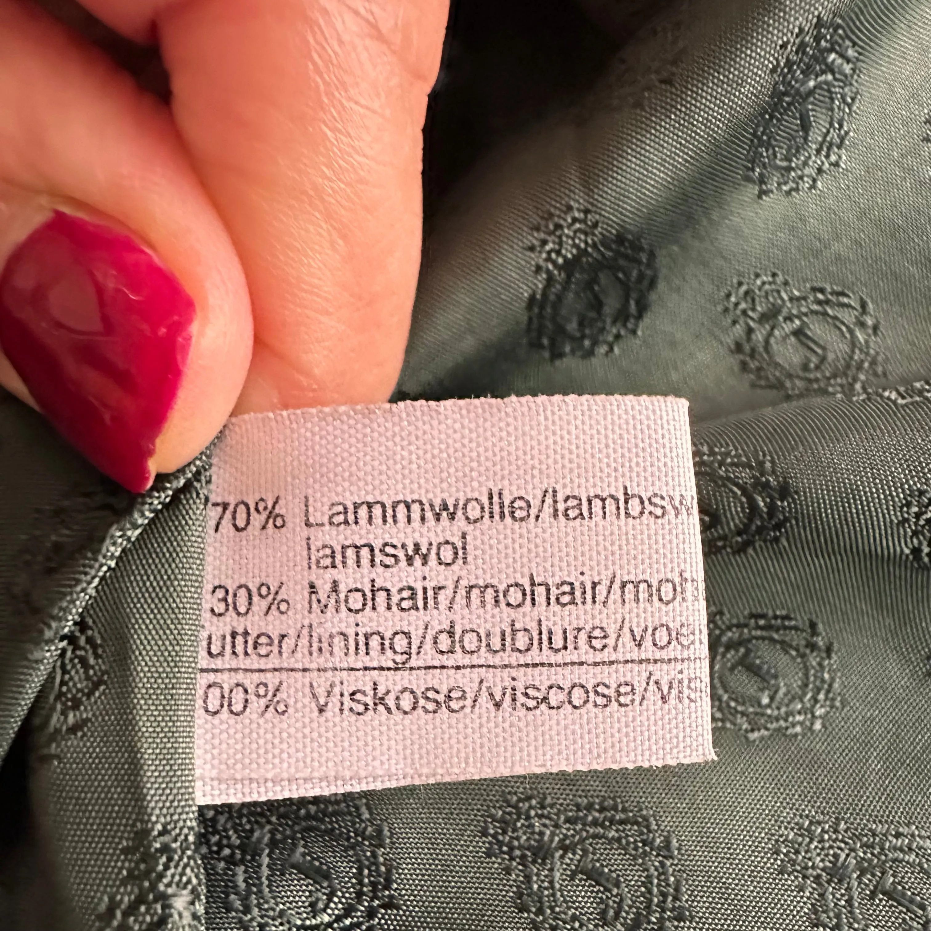 Vintage Scarf Wool Mohair Coat, size M-L