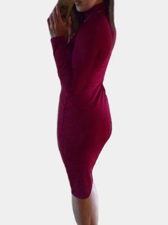 Wholesale Plain Long Sleeve Dress