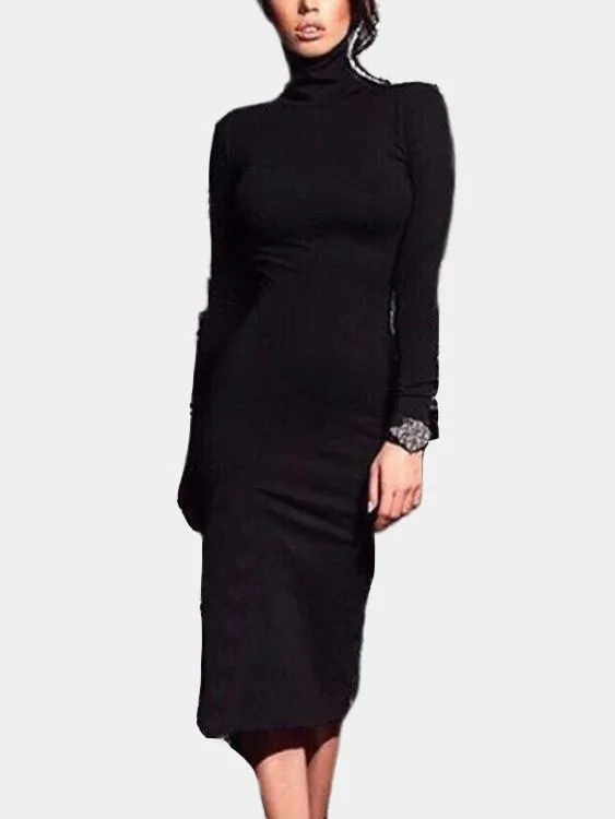 Wholesale Plain Long Sleeve Dress