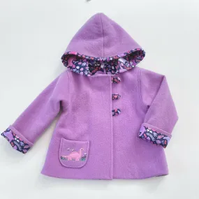Woollen Blanket Coat with Hand Embroidered Pocket