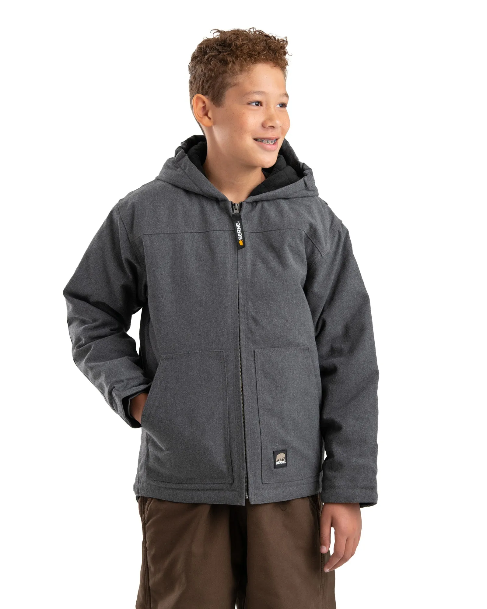 Youth Water Repellent Heathered Duck Jacket