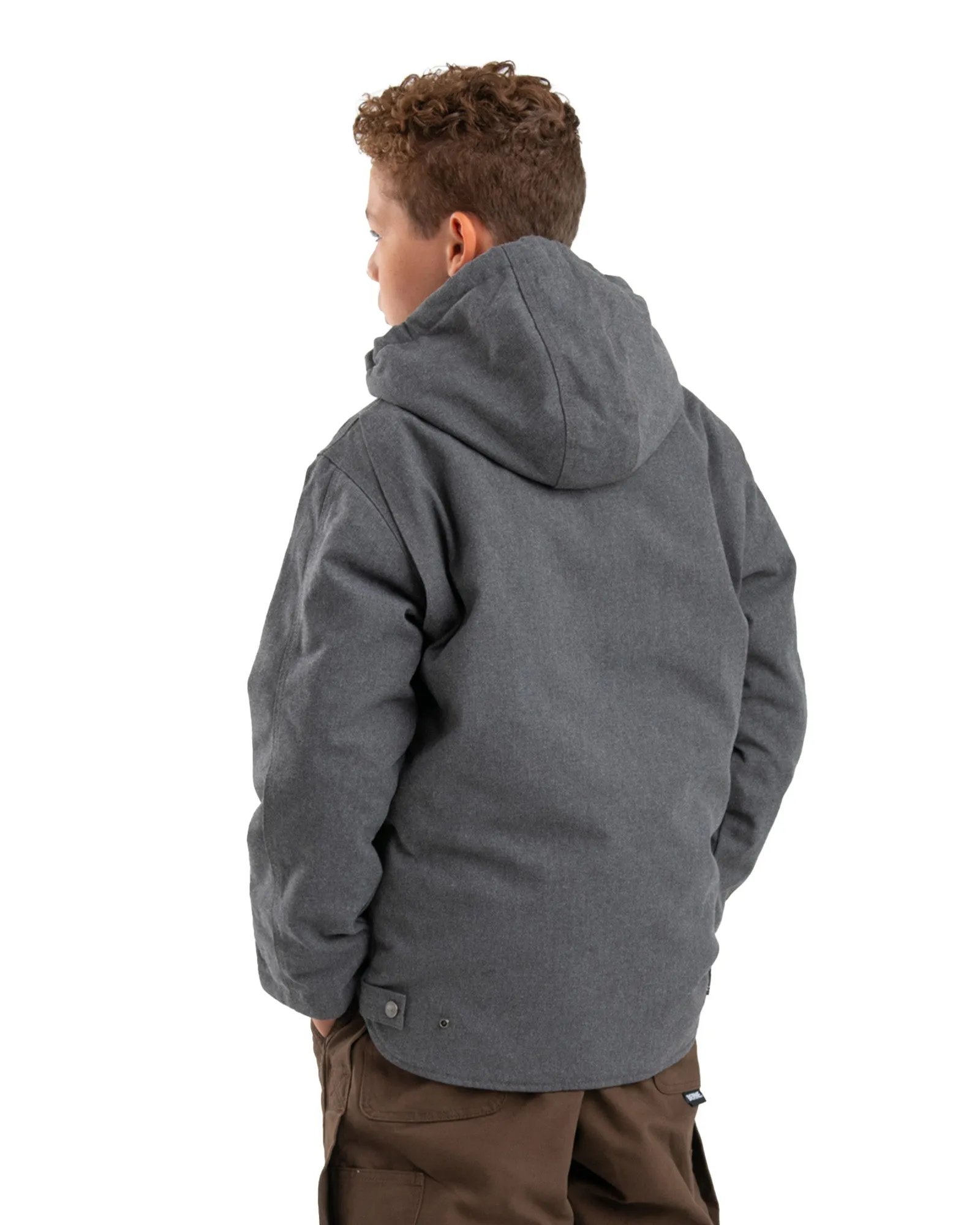Youth Water Repellent Heathered Duck Jacket