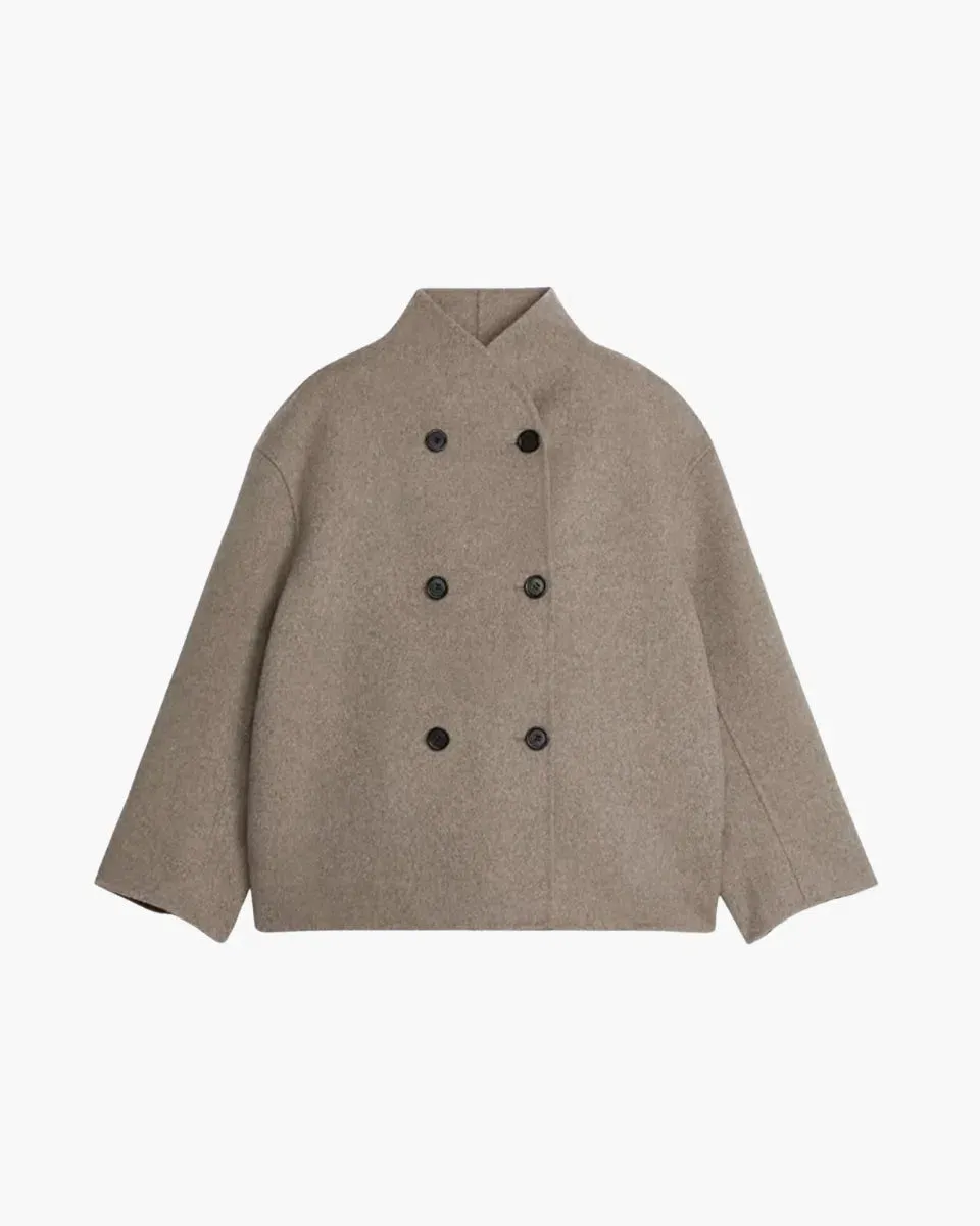 Ysabeau – Soft wool-like fabric – Wool bomber coat