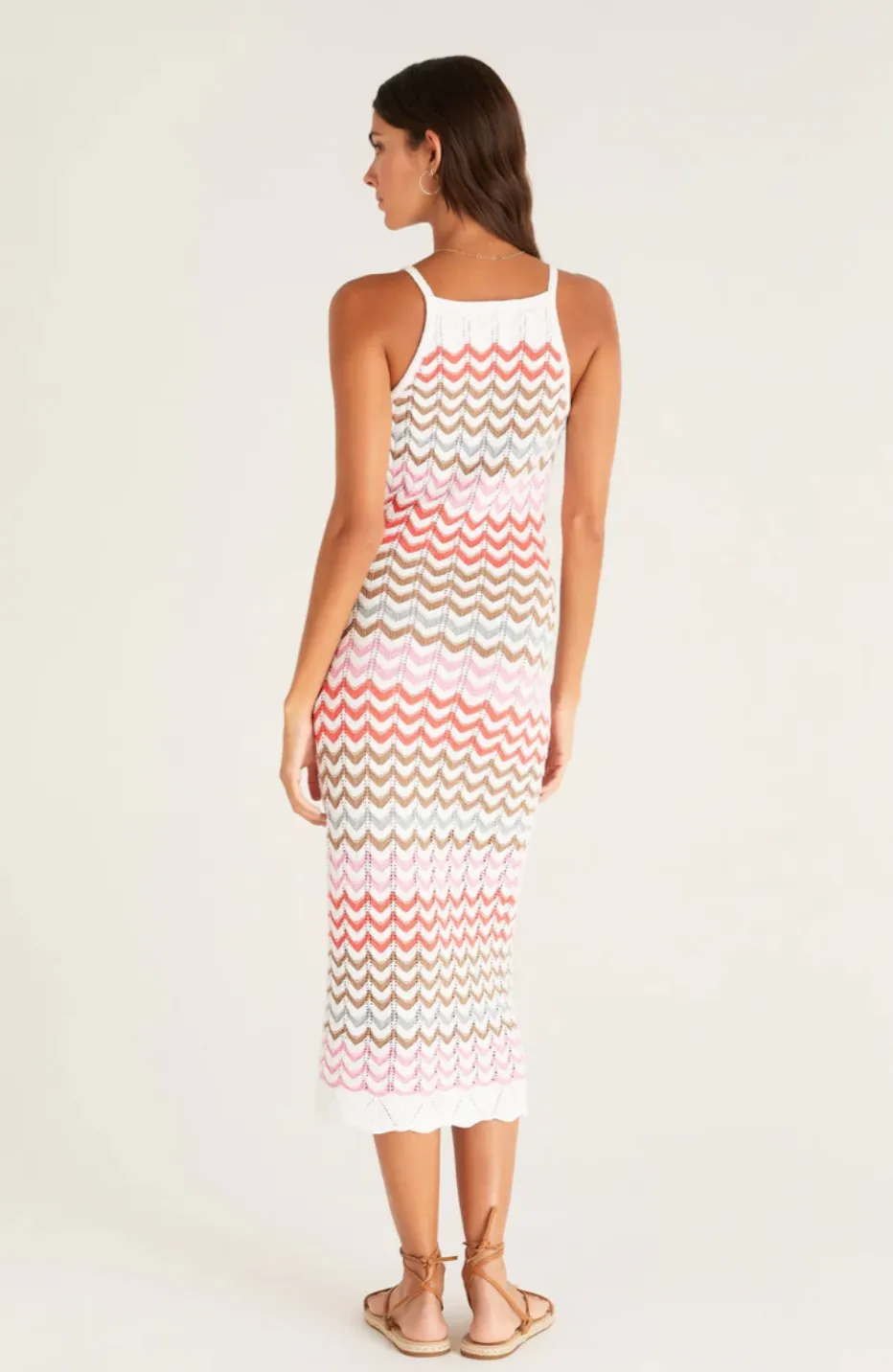 Zsup Camille Stripe Crochet Midi